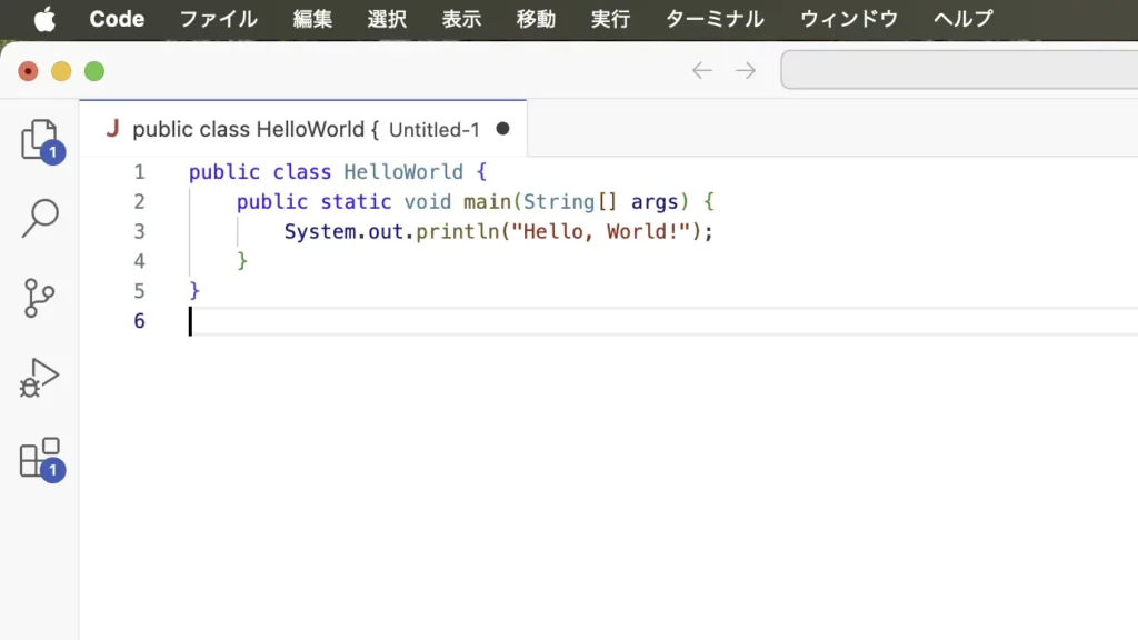 【サンプルコードあり】Visual Studio Codeでコードに色をつけるには（MacBook）説明用画像４
